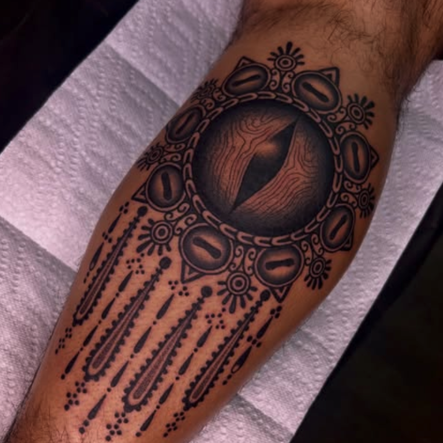 Artistic henna tattoos decorate hands