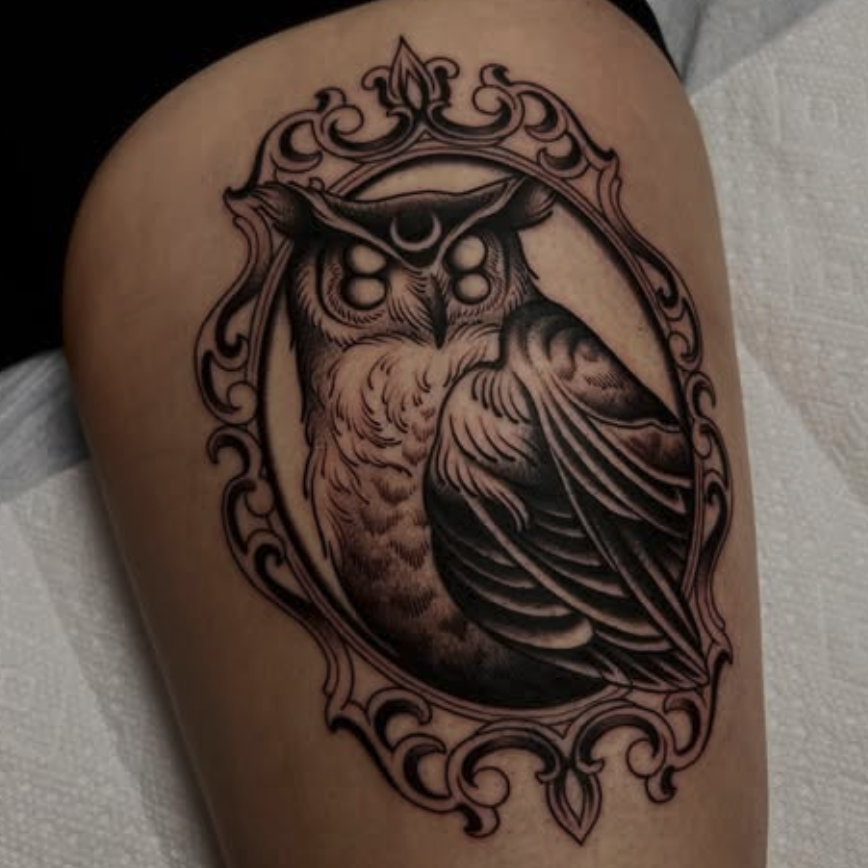 Tattooed decorative art piece